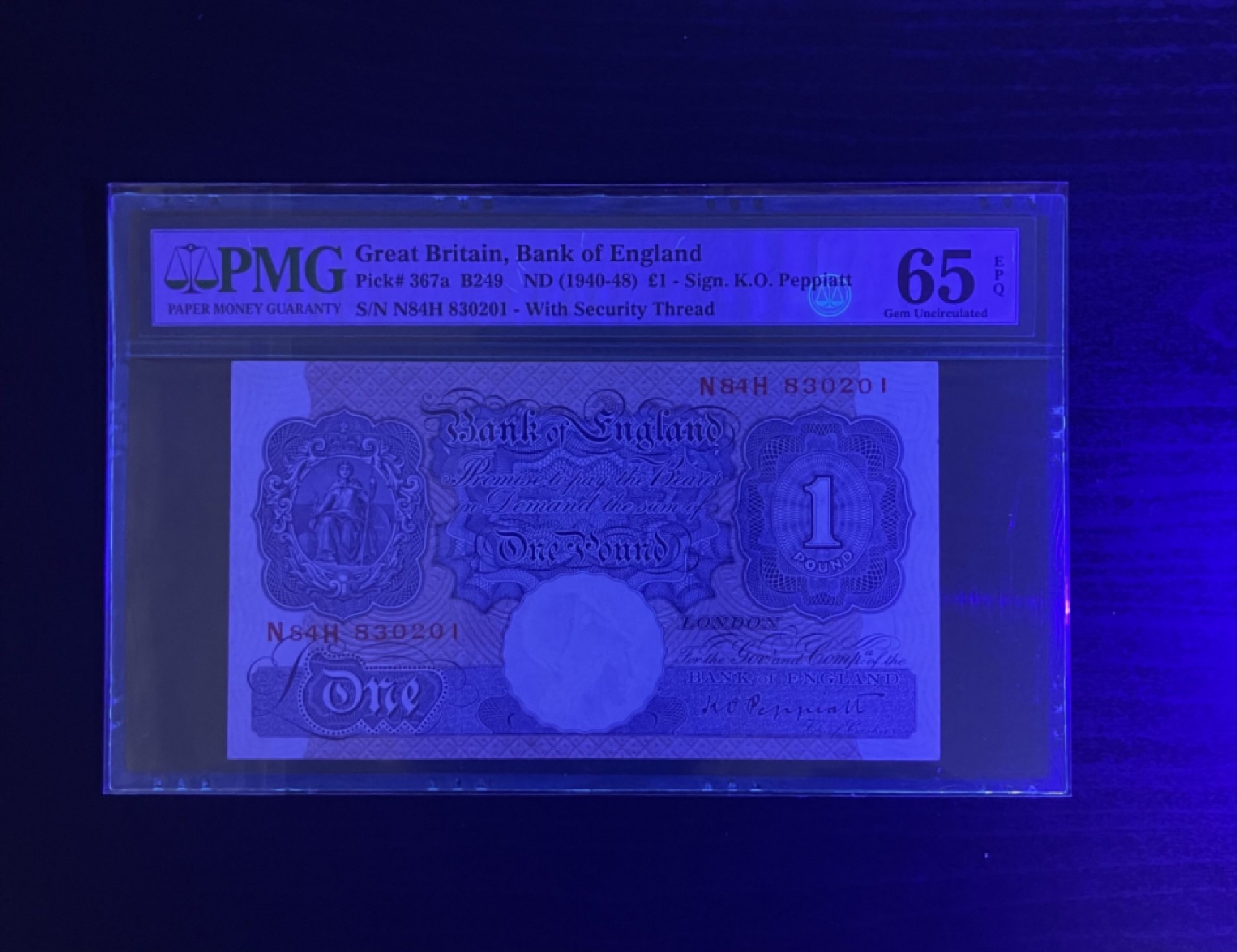 【丑猫0220】今晚7点整，自动“快拍” 英国A序列战时1镑