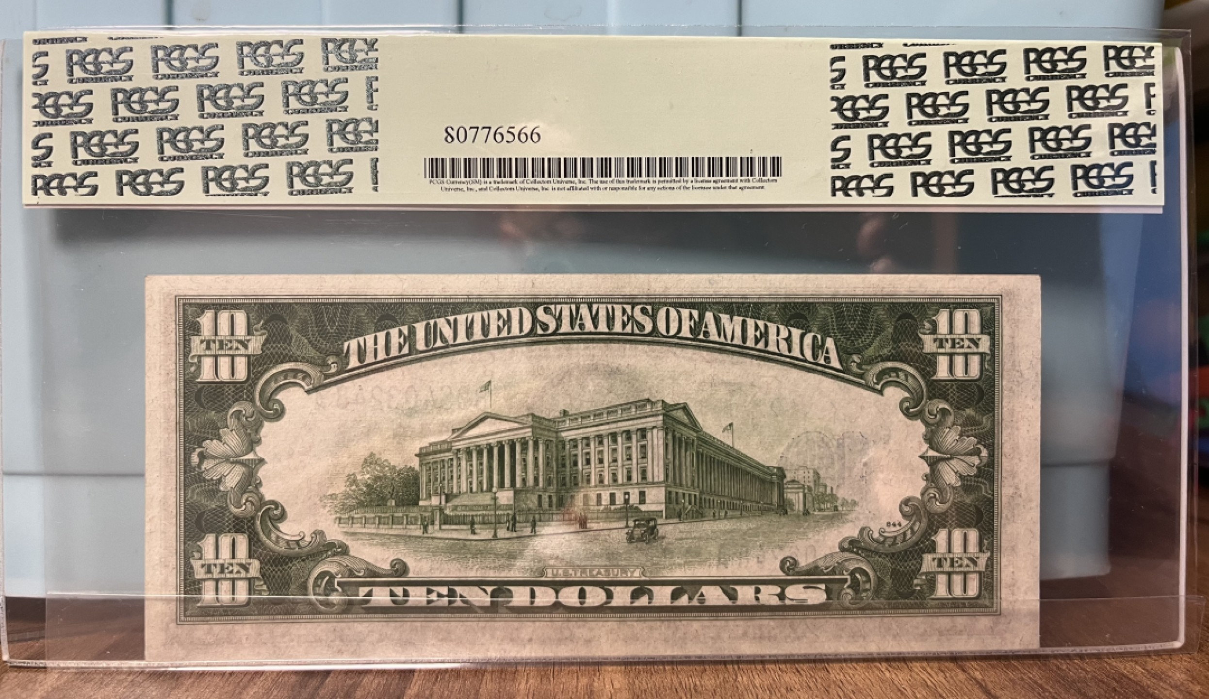 得物拍卖 Chase Auction  第2期 - -世界纸币精粹（二）  1934A 10美元 二战 北非券 WWII North Africa   PCGS 64PPQ，正面美国国父之一亚历山大·汉密尔顿，美国第一任财政部长，传奇精彩的一生，死于决斗！