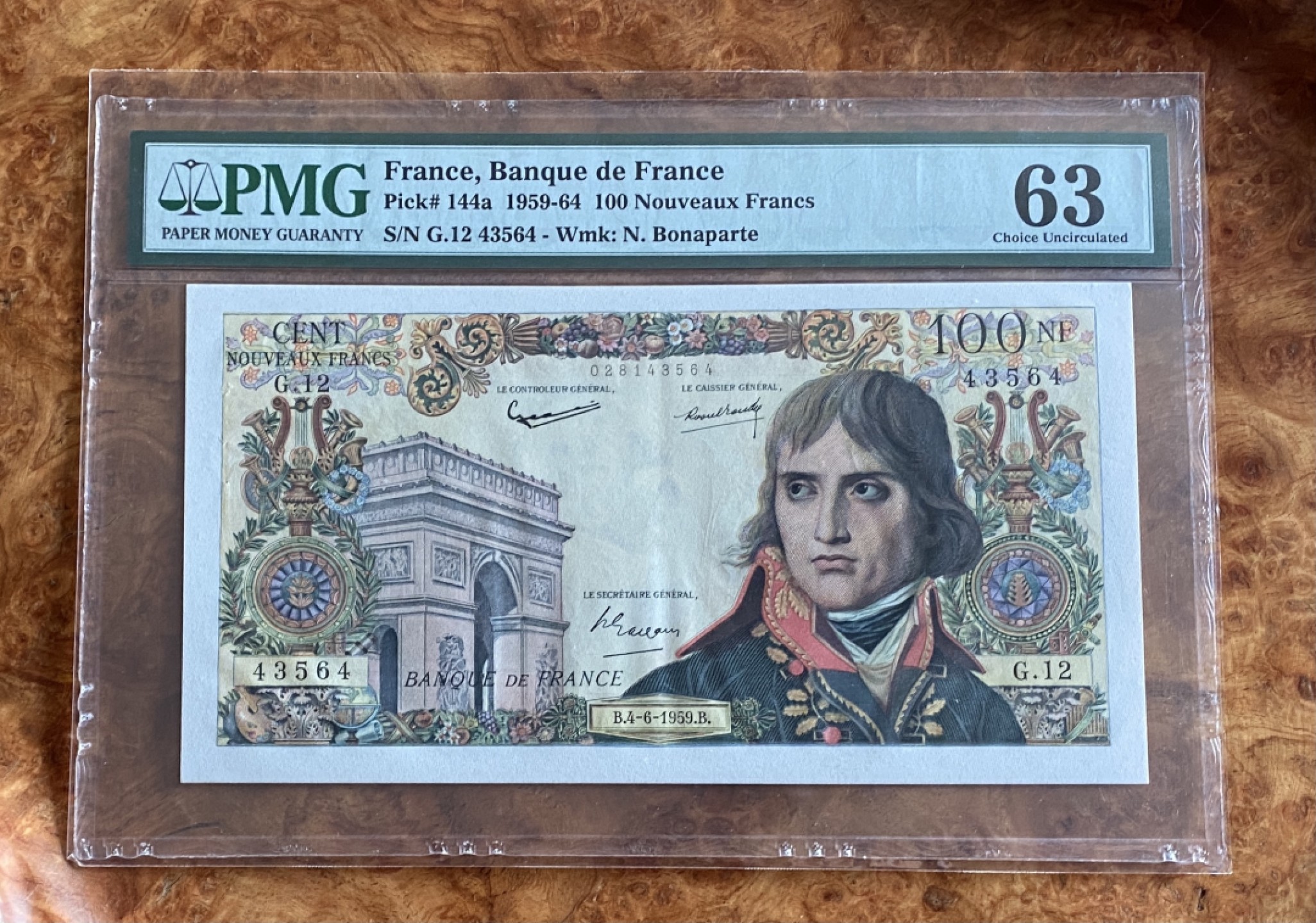 得物拍卖 Chase Auction  第2期 - -世界纸币精粹（二） 1959年法国100新法郎！拿破仑头像！经典纸币！