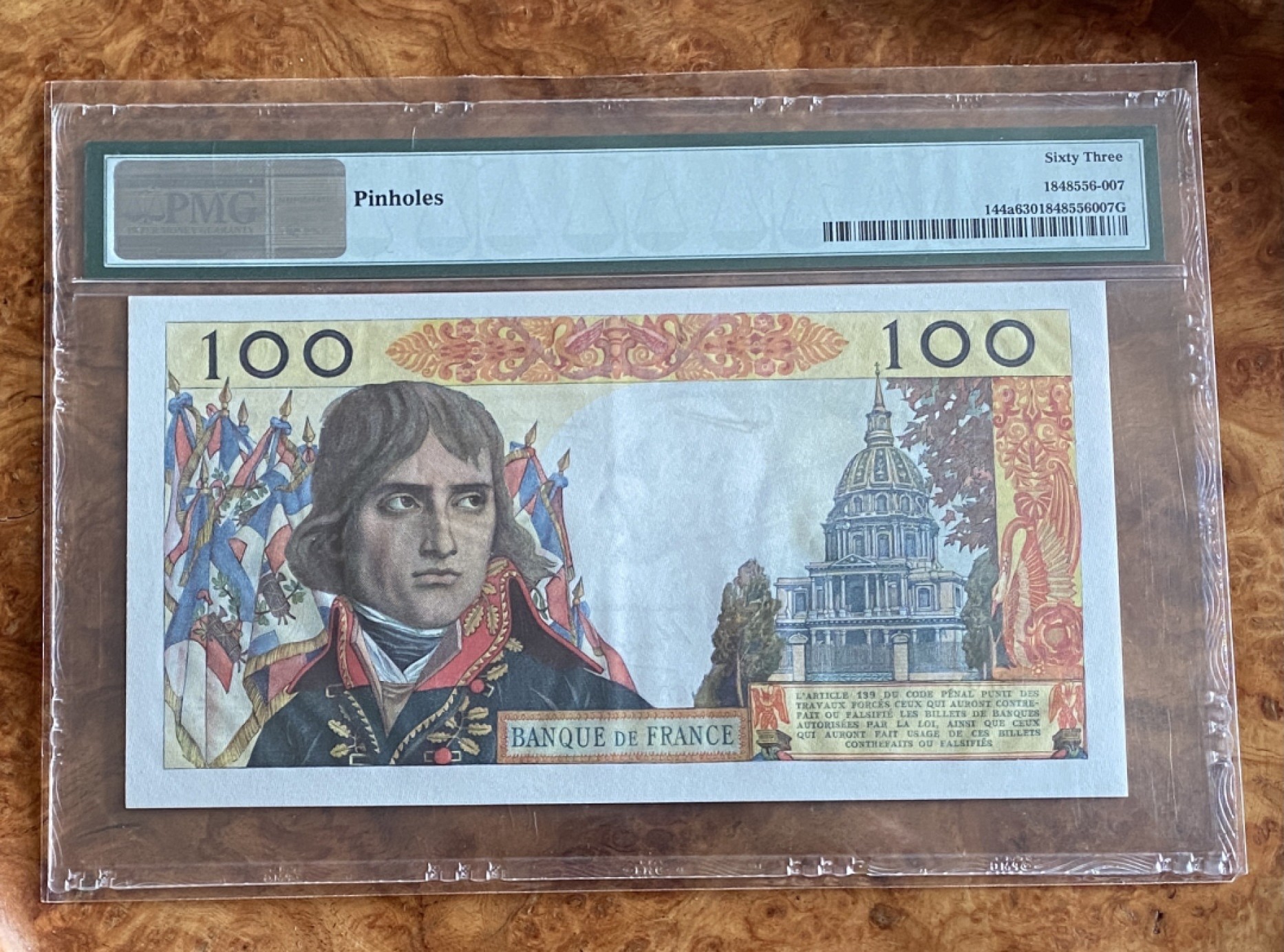 得物拍卖 Chase Auction  第2期 - -世界纸币精粹（二） 1959年法国100新法郎！拿破仑头像！经典纸币！