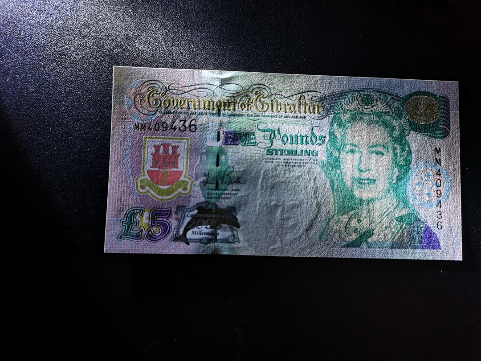 《外钞收藏家》第一百六十六期拍卖（本期89件） 2002年直布罗陀5镑 全新UNC 纪念钞