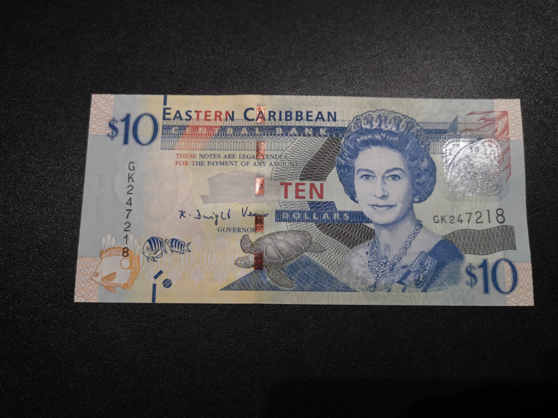 《外钞收藏家》第一百六十六期拍卖（本期89件） 东加勒比10刀 全新UNC