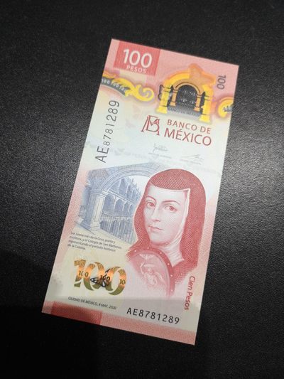《外钞收藏家》第一百六十六期拍卖（本期89件） - 2020年墨西哥100比索 全新UNC