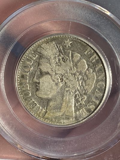 公博评级潜力品种专场11 - 罕见老包浆1887年谷物女神法国银币2法郎