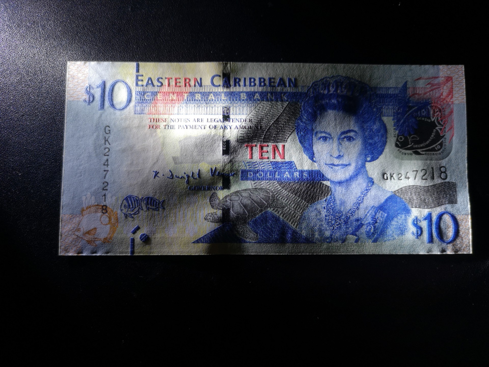 《外钞收藏家》第一百六十六期拍卖（本期89件） 东加勒比10刀 全新UNC