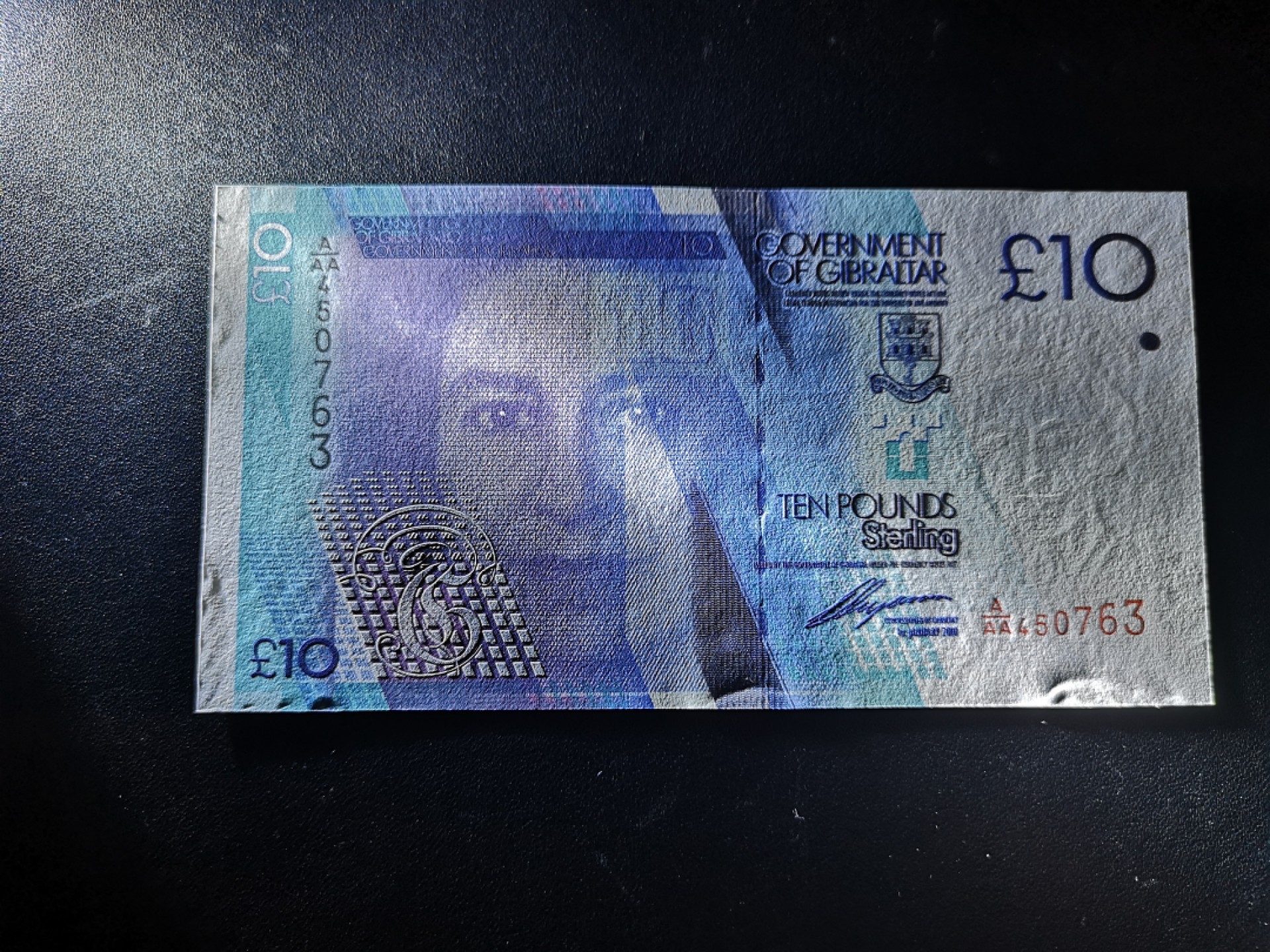 《外钞收藏家》第一百六十六期拍卖（本期89件） 2010年直布罗陀10镑 全新UNC AAA冠