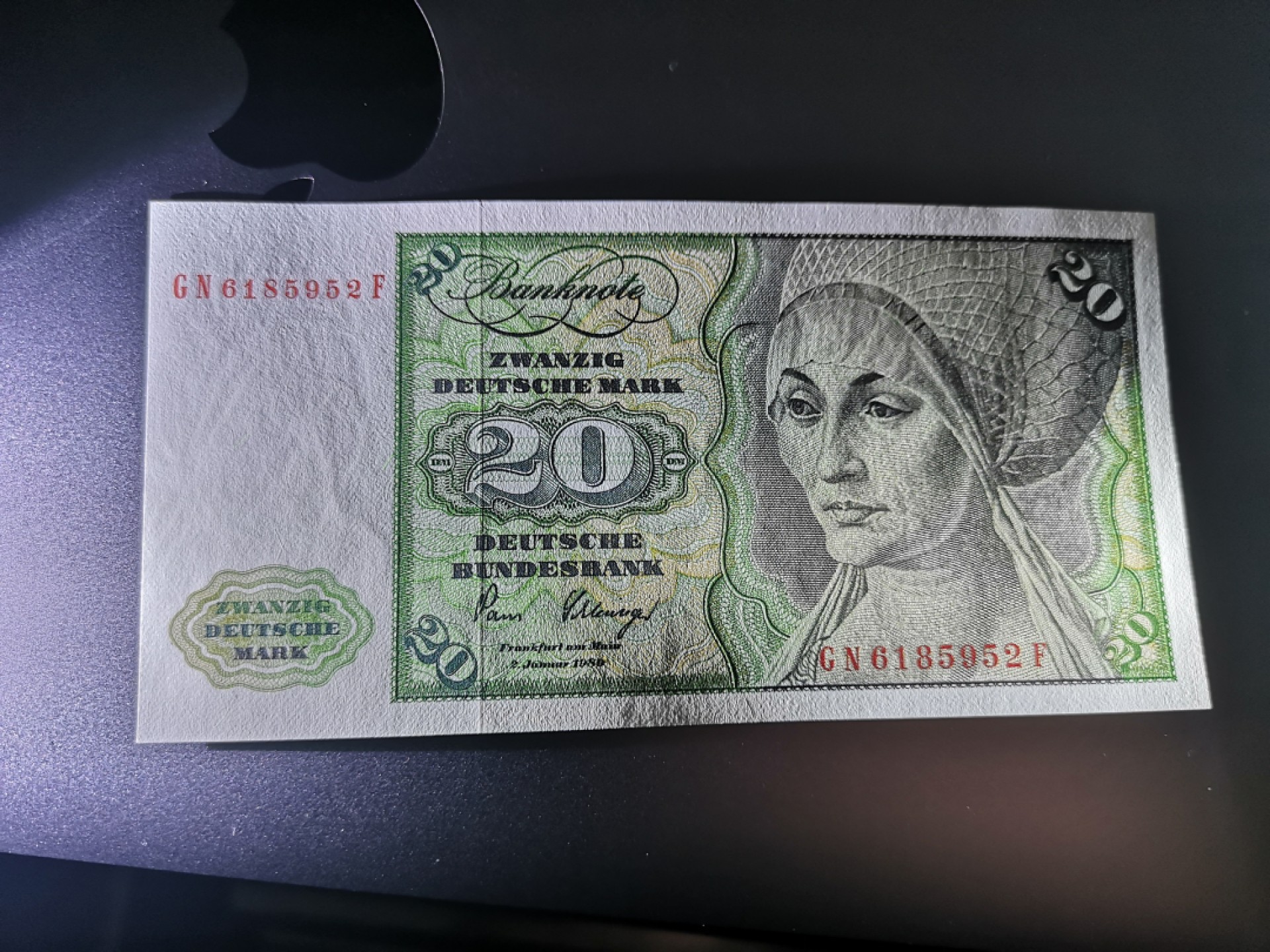 《外钞收藏家》第一百六十六期拍卖（本期89件） 1980年德国20马克 全新UNC