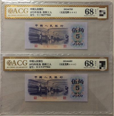 小骏钱币 - 纺织工人五星光辉，爱藏金标