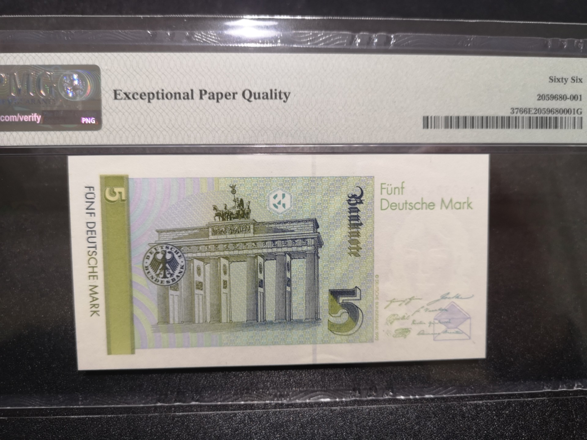 《外钞收藏家》第一百六十七期拍卖 1991年德国10马克 PMG66 AA冠