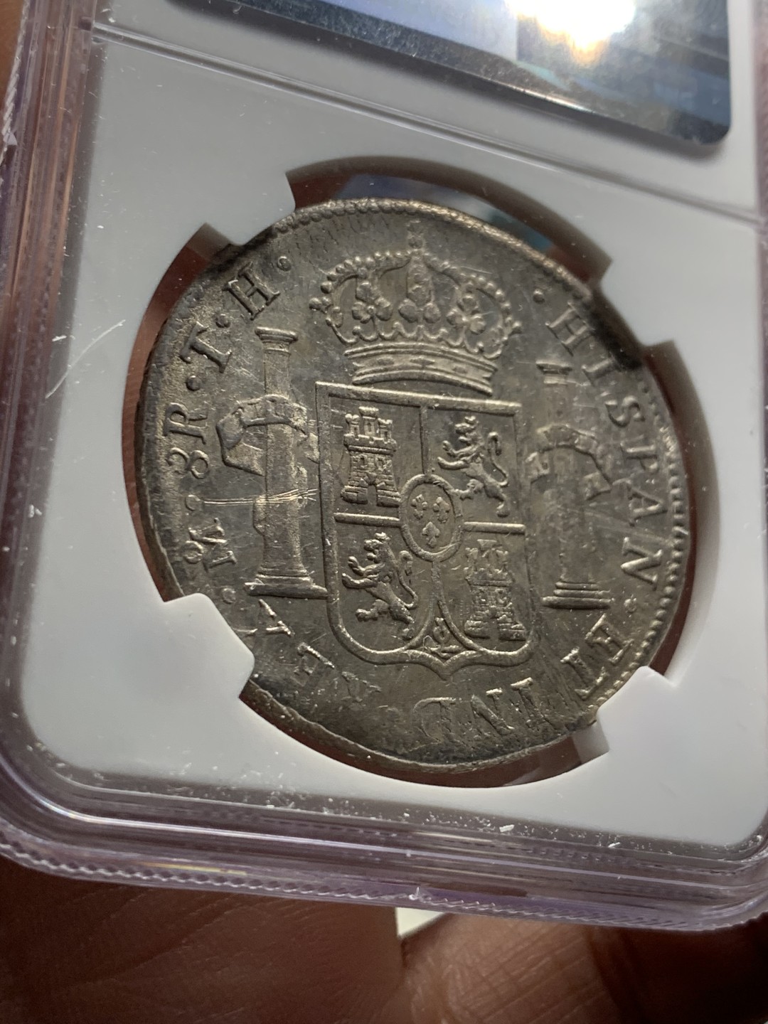 《竞宝斋》第34，35场-本周日，周一2场连拍（全场顺丰包邮） NGC-AUD 墨西哥  卡洛斯四世 1804  8 里亚尔  原味  十分难得 性价比最高