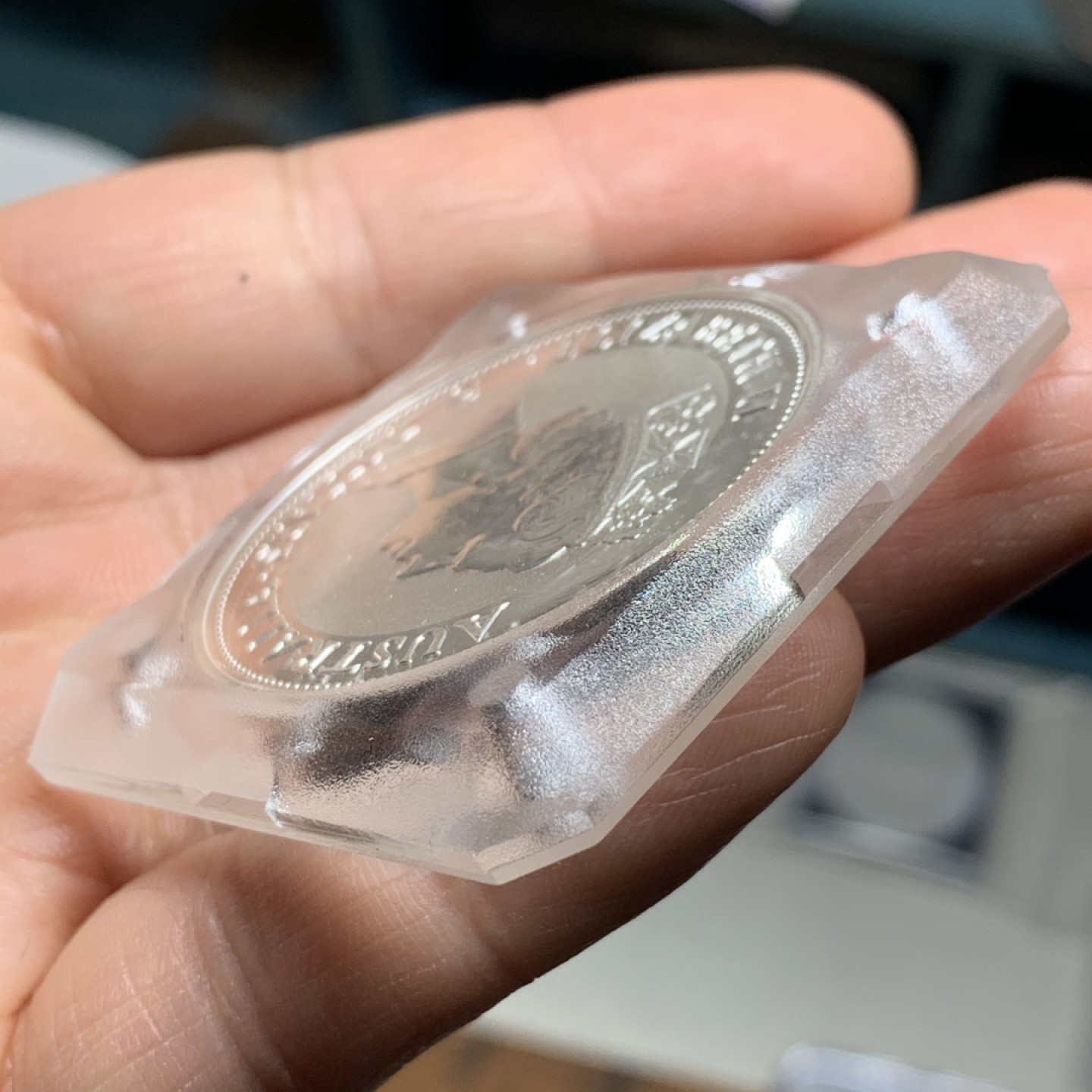 《竞宝斋》第34，35场-本周日，周一2场连拍（全场顺丰包邮） 原装 澳大利亚1991年 早期翠鸟5元 1盎司纯银 银币