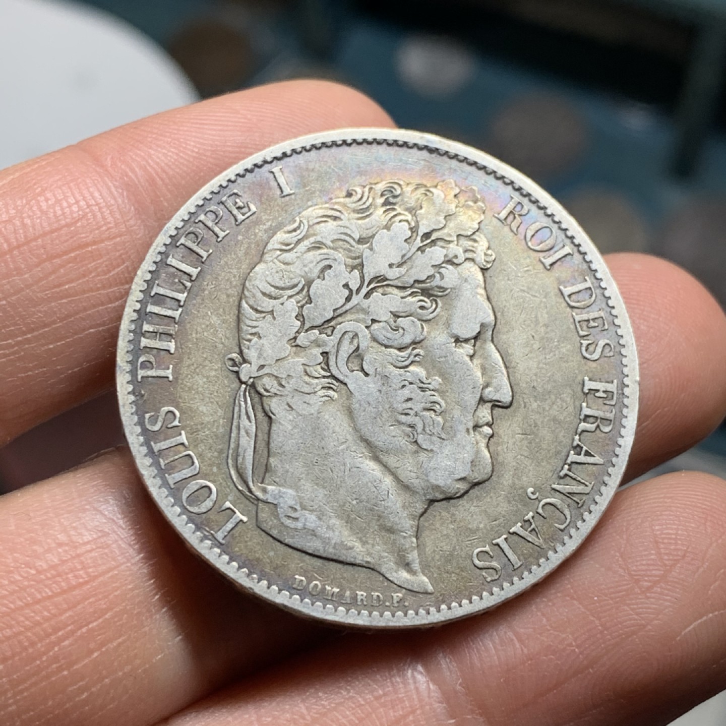 《竞宝斋》第34，35场-本周日，周一2场连拍（全场顺丰包邮） 法国 1844-W年 菲利普一世 5法郎 银币 细节清晰 未下水 妥妥的AU