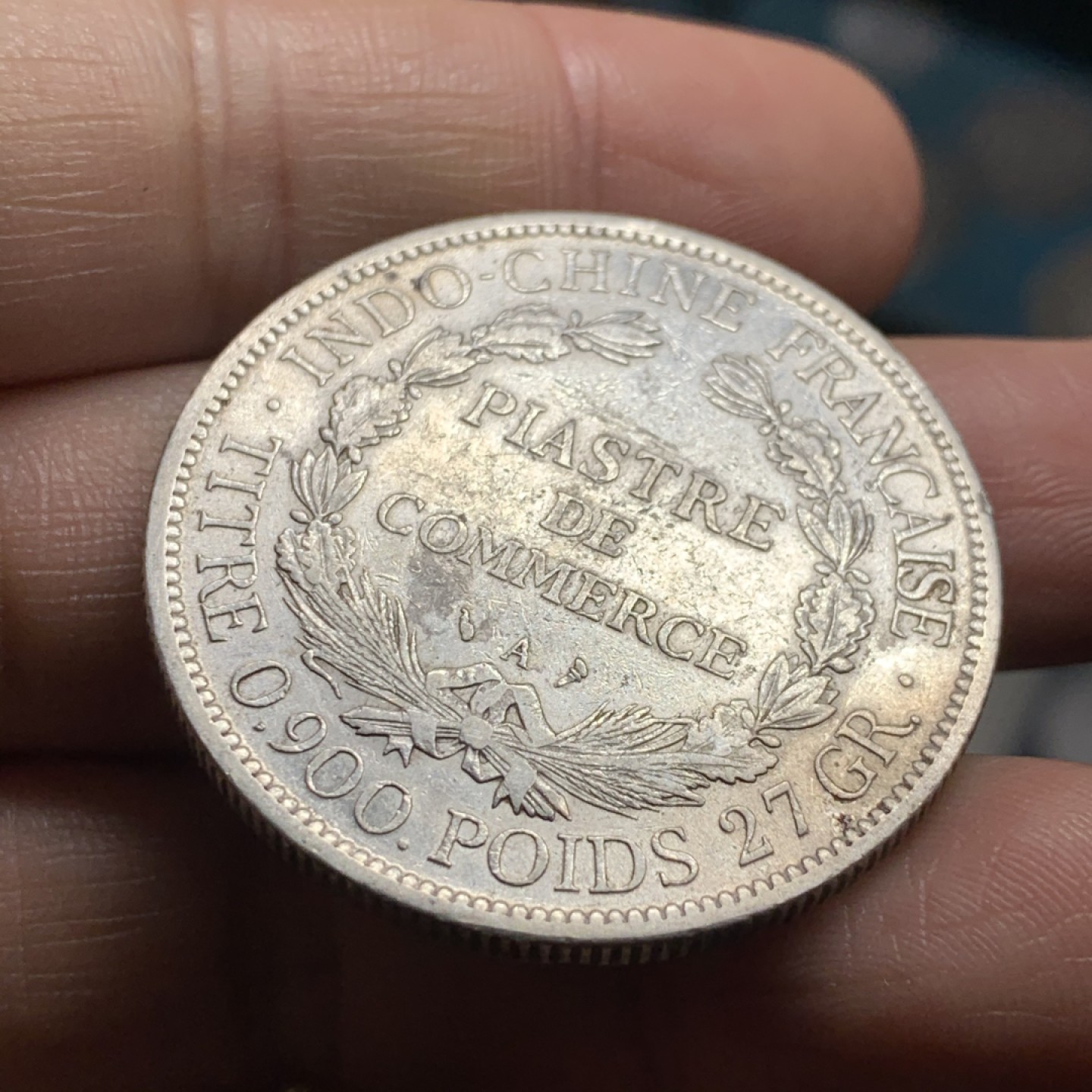 《竞宝斋》第34，35场-本周日，周一2场连拍（全场顺丰包邮） 法属印度支那1900年 坐洋1元 大银币