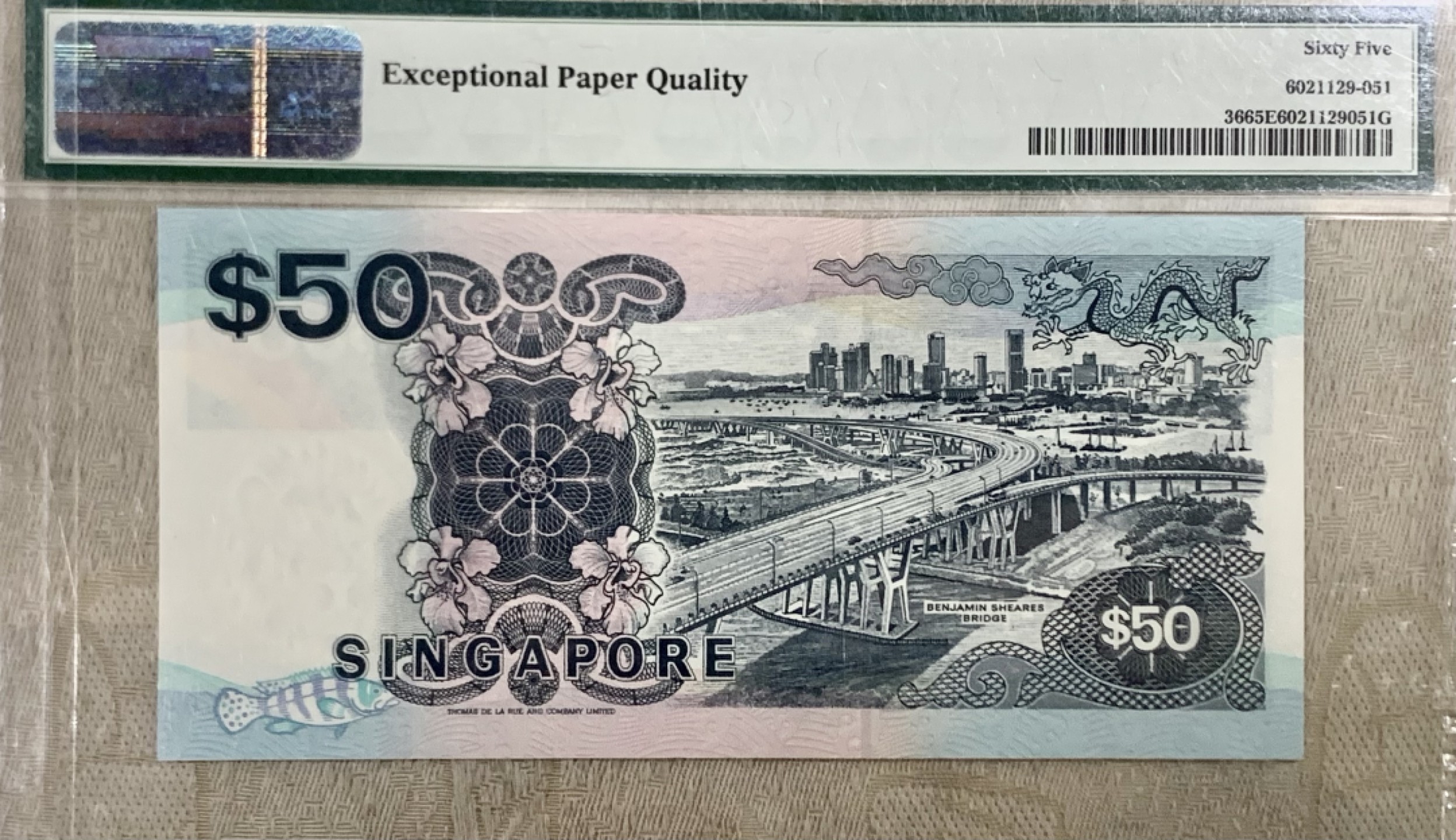 圣域骑士团 | CICE币展&易卜生专场 春天来了 ‼️第三期（2022003） 【大船】1997年新加坡 50元 PMG65分 P36 全程无4