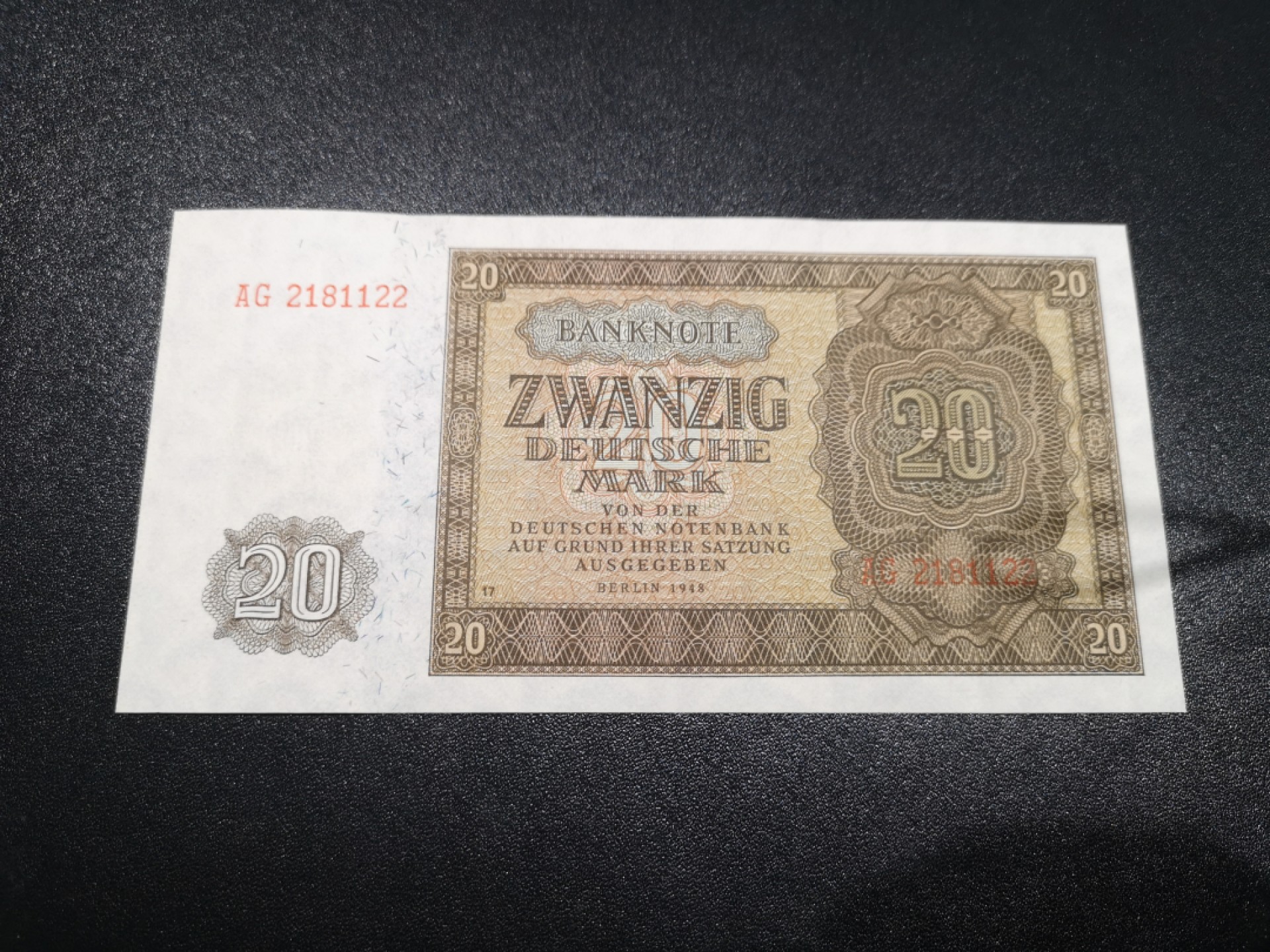 《外钞收藏家》第一百六十七期拍卖 1948年德国20马克 全新 无47 靓号