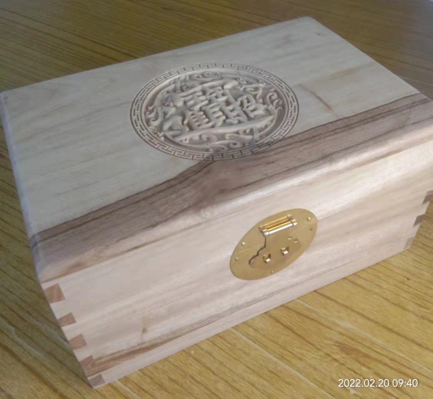 香樟木招财进宝首饰盒