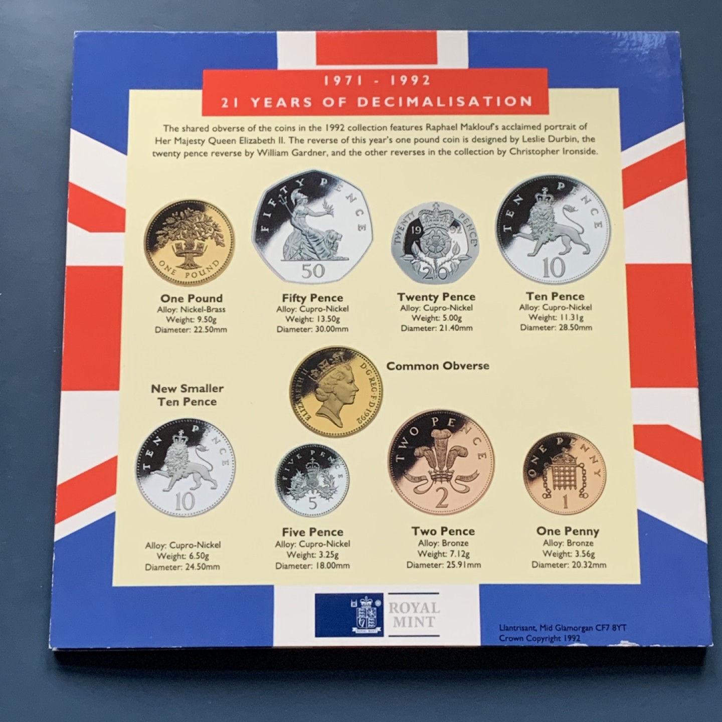 《竞宝斋》第34，35场-本周日，周一2场连拍（全场顺丰包邮） 原封装英国 1992年 9枚套 卡装套币 非常稀少 EBAY成交价70美金左右