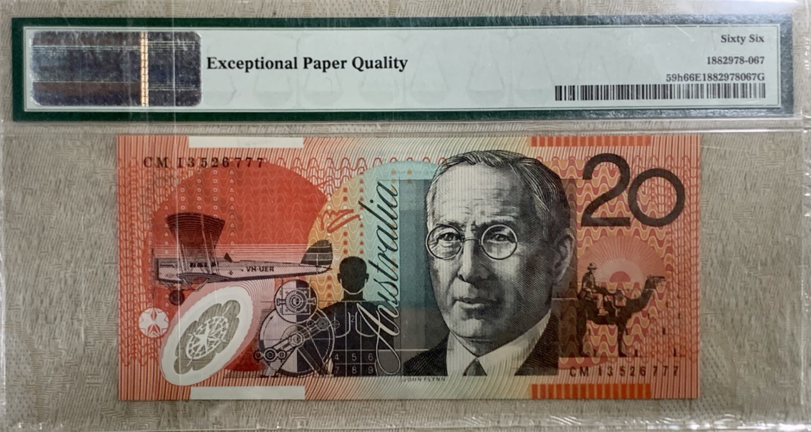 圣域骑士团 | CICE币展&易卜生专场 春天来了 ‼️第三期（2022003）  【豹子号777】2013年澳大利亚 20元 PMG66分 P59h 无4的豹子号7