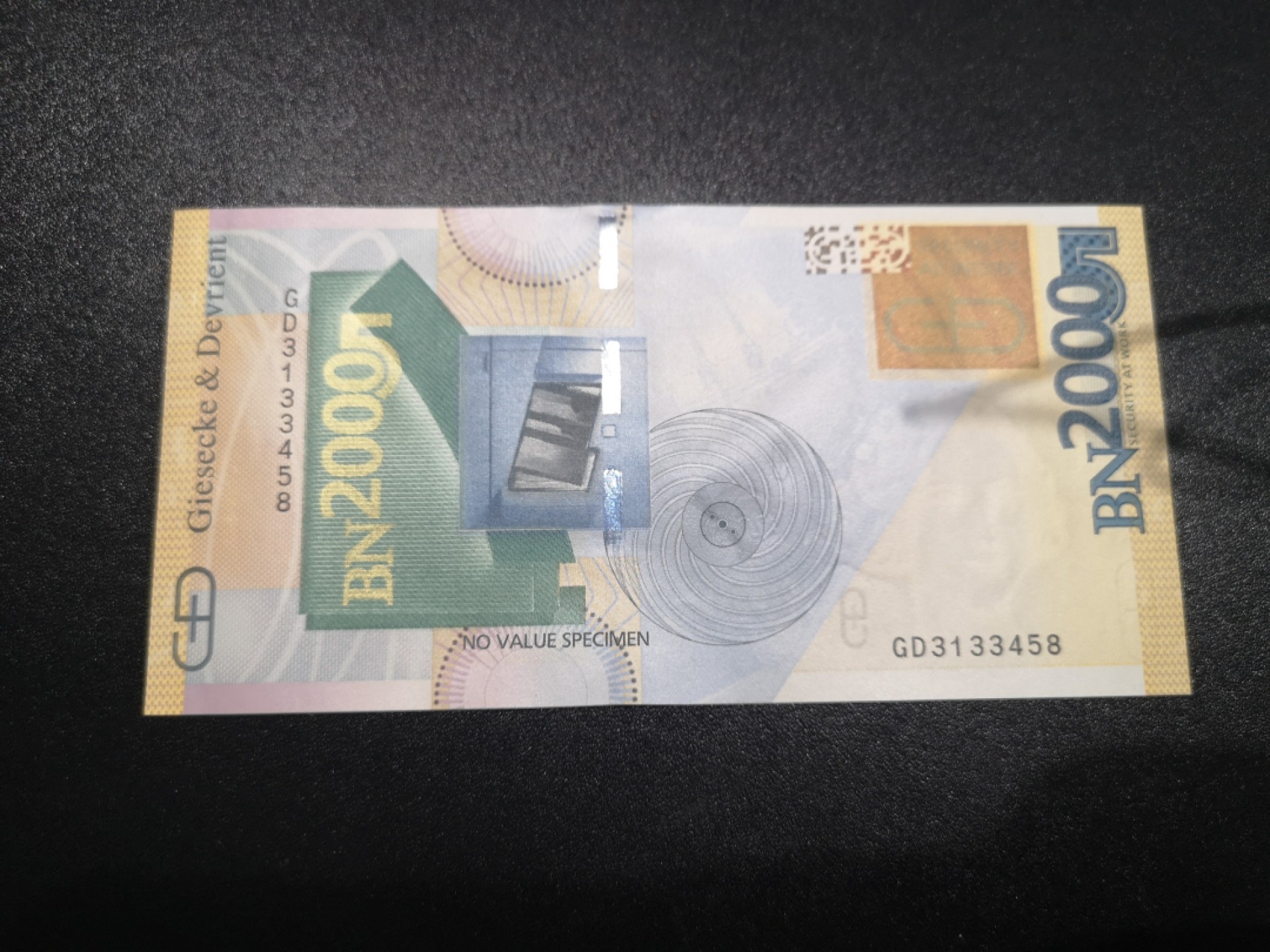 《外钞收藏家》第一百六十七期拍卖  德国捷德公司2000纪念券 玛丽公主 纪念钞 全新UNC