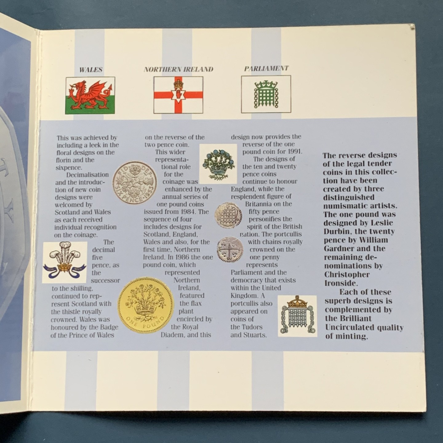 《竞宝斋》第34，35场-本周日，周一2场连拍（全场顺丰包邮） 原封装英国 1991年 7枚套 卡装套币