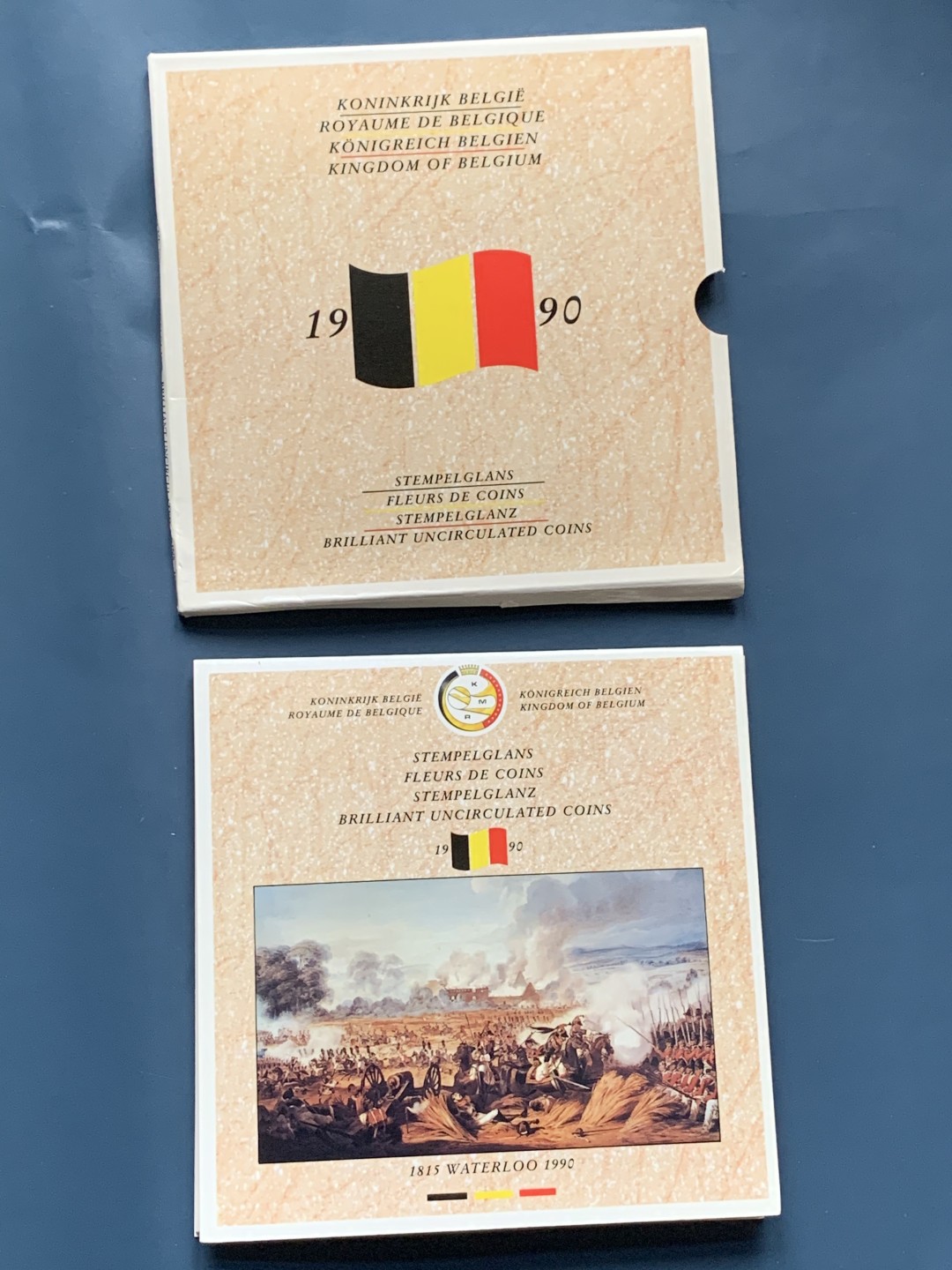 《竞宝斋》第34，35场-本周日，周一2场连拍（全场顺丰包邮） 原封装 比利时1990年 11枚卡装套币 较少见的品种