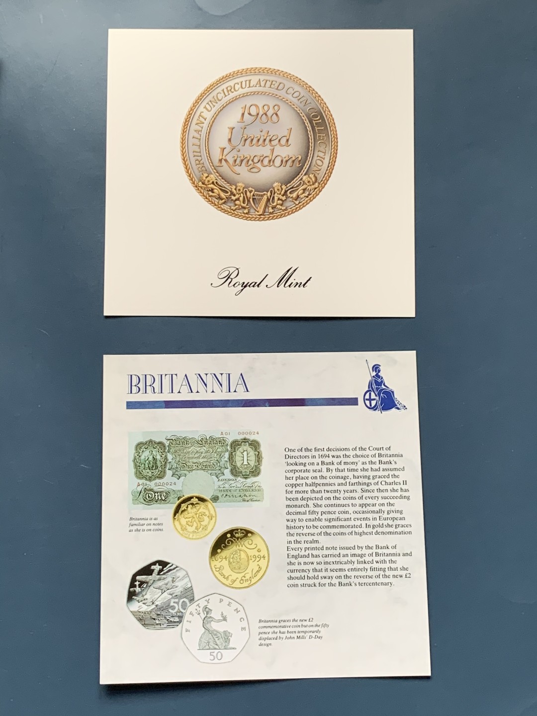 《竞宝斋》第34，35场-本周日，周一2场连拍（全场顺丰包邮） 原封装英国 1988和1994年卡装套币 完美状态