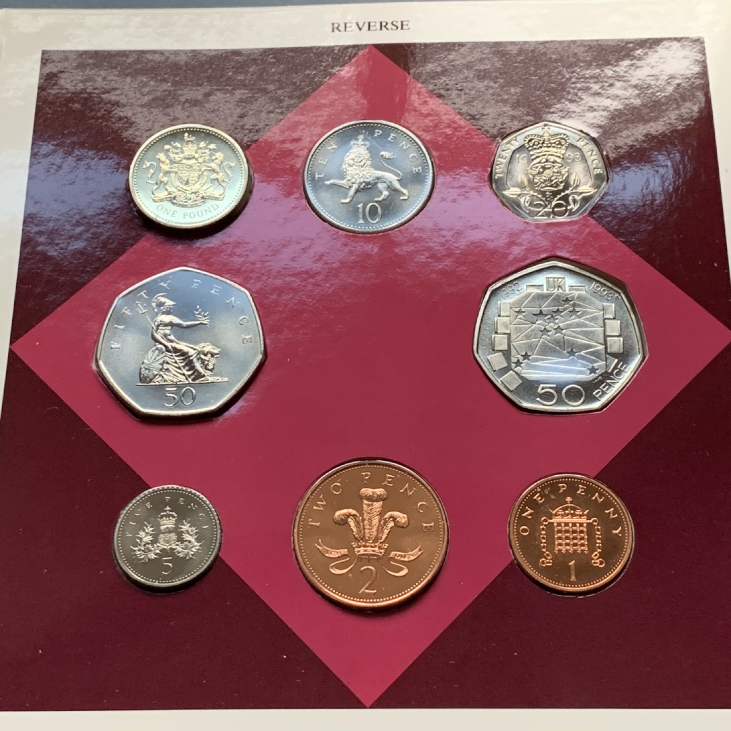 《竞宝斋》第34，35场-本周日，周一2场连拍（全场顺丰包邮） 原封装英国 1993年 8枚套 卡装套币 非常稀少 EBAY成交价80美金左右