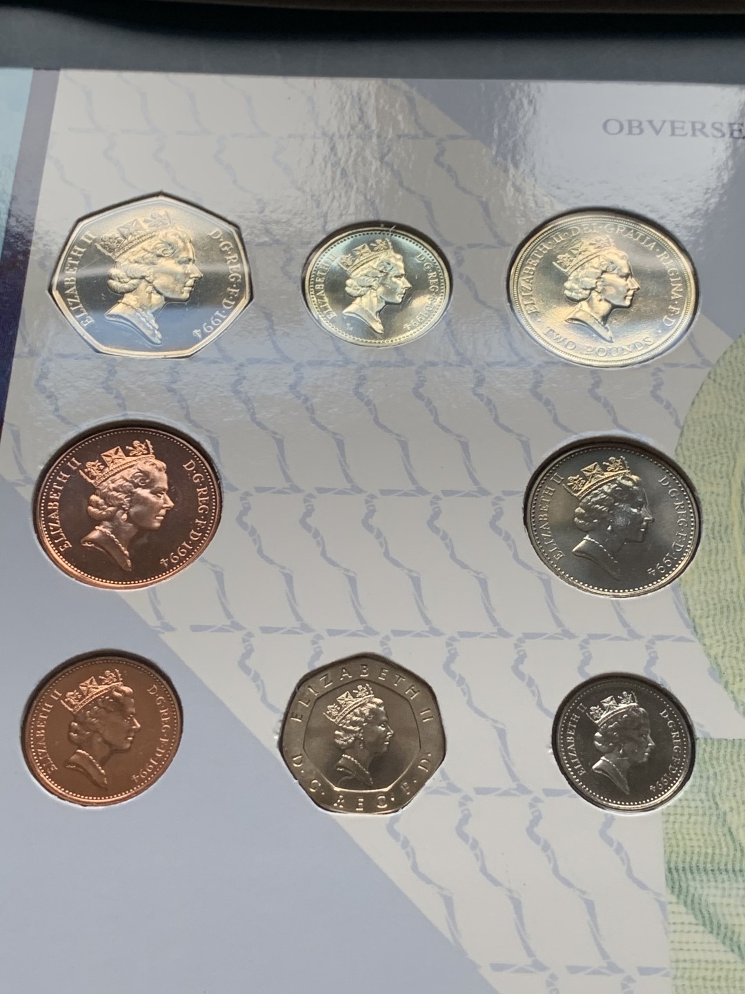 《竞宝斋》第34，35场-本周日，周一2场连拍（全场顺丰包邮） 原封装英国 1988和1994年卡装套币 完美状态