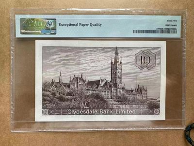 【Blue Auction】✨世界纸币精拍第162期——极致雕刻【精】（共70拍） - 【极致雕刻 亚军分】苏格兰 1964-67年10镑 PMG65EPQ 绝品 格拉斯哥大学