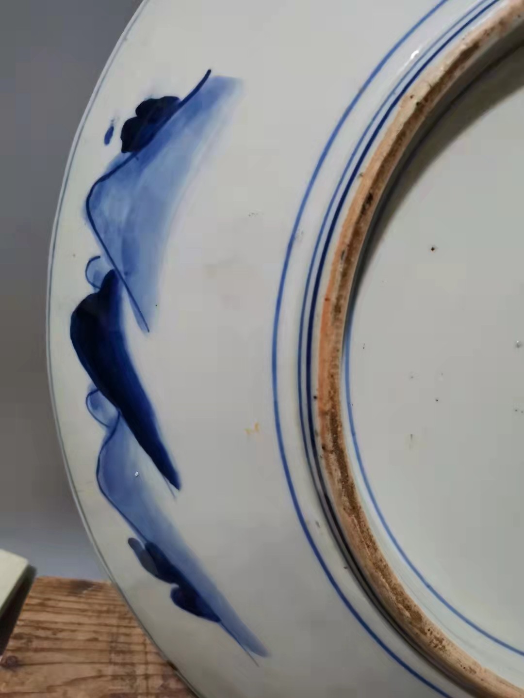 千器雅集—日本回流瓷器臻藏 大正昭和早期（民国）老青花瓷器——青花山水大赏盘