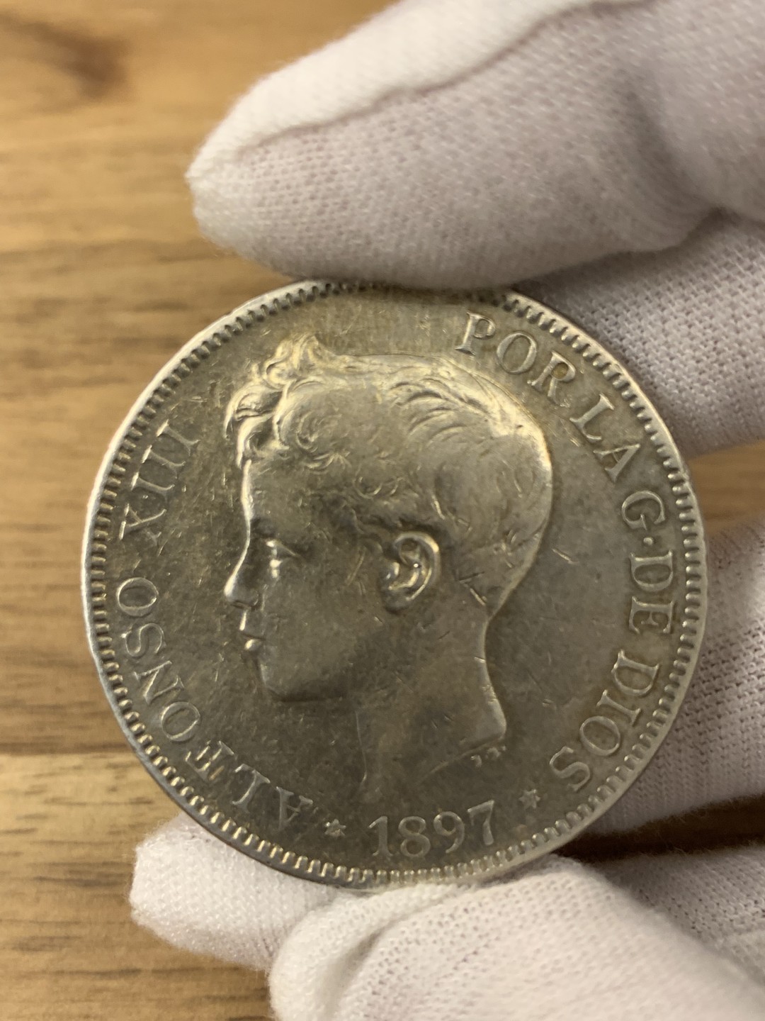 欧陆典藏，“币”定生辉，外币专场第一期 1897年西班牙阿方索十二世5比塞塔