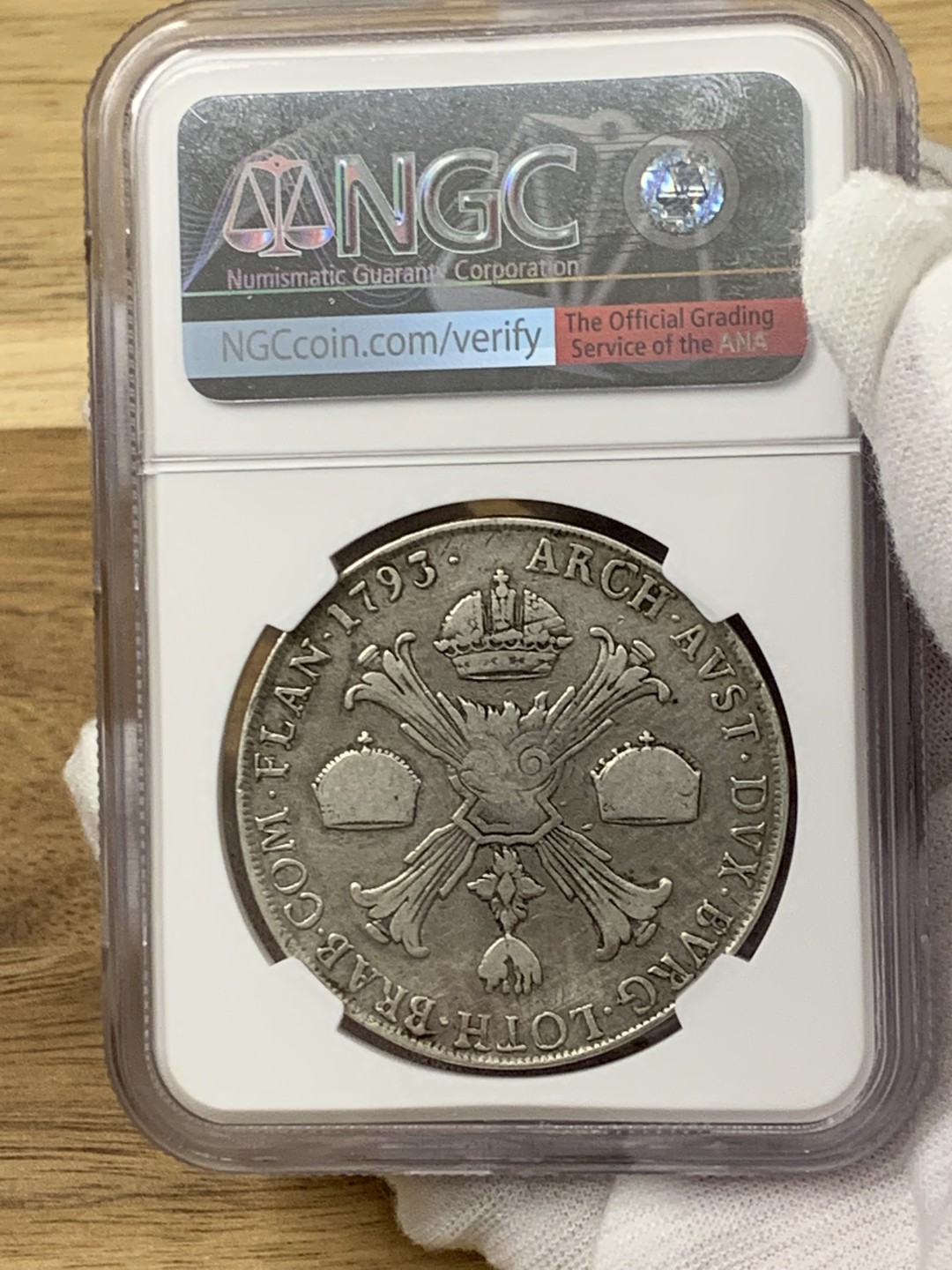 欧陆典藏，“币”定生辉，外币专场第一期 1793年意大利米兰铸币厂 伦巴第-维内蒂亚王国弗朗兹-约瑟夫 1泰勒大银，味道好品稀少NGC-VFD