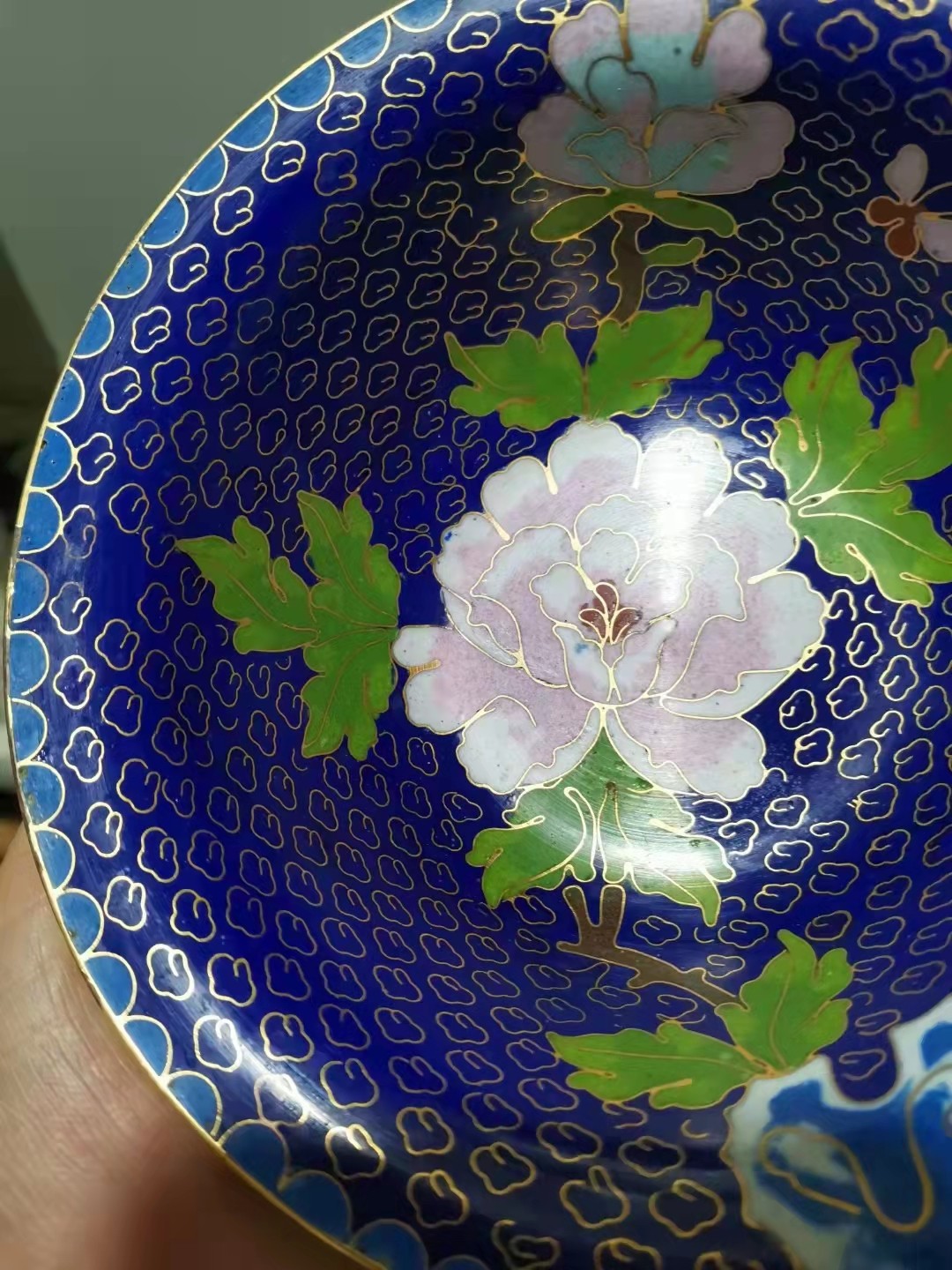 千器雅集—日本回流瓷器臻藏 日本回流创汇时期精品——铜胎珐琅彩景泰蓝花卉碗