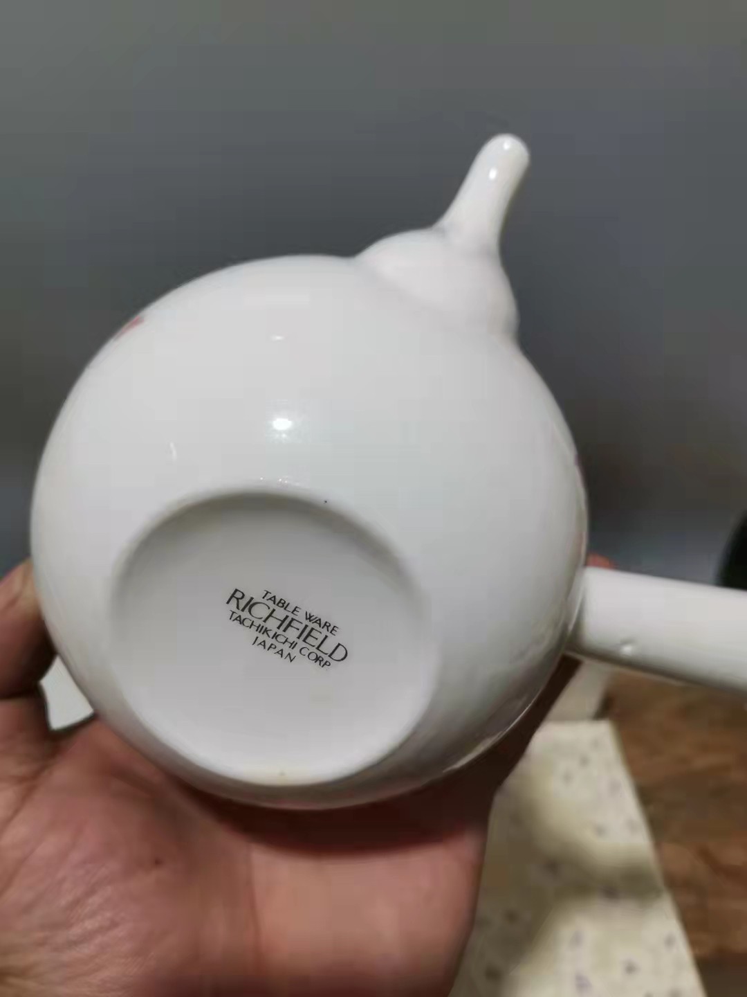 千器雅集—日本回流瓷器臻藏 【原盒】昭和时期—橘吉旗下品牌（理查菲尔德 Richfleld）茶道茶器侧把壶一壶5杯