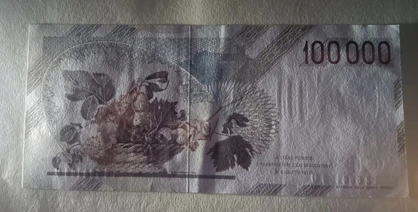 得物拍卖 Chase Auction  第2期 - -世界纸币精粹（二） 意大利100000里拉，AU+品相或自己看图定义，画家卡拉瓦乔！
