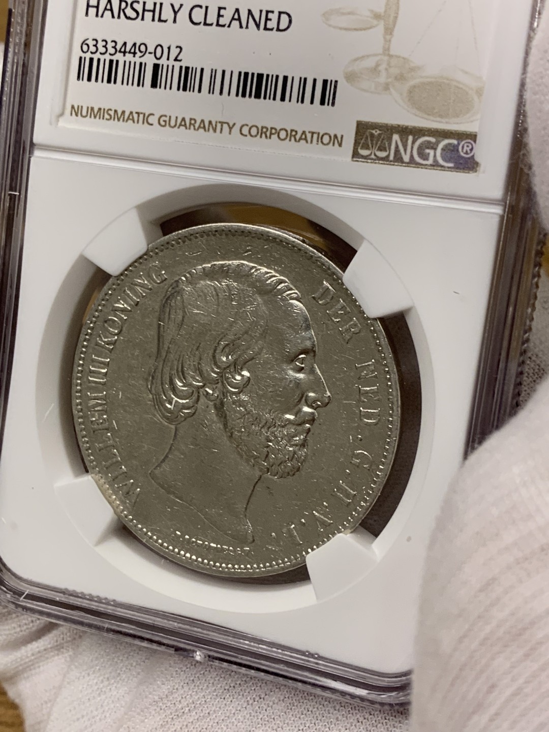 欧陆典藏，“币”定生辉，外币专场第一期 1858年荷兰威廉三世5法郎大银NGC-VFD