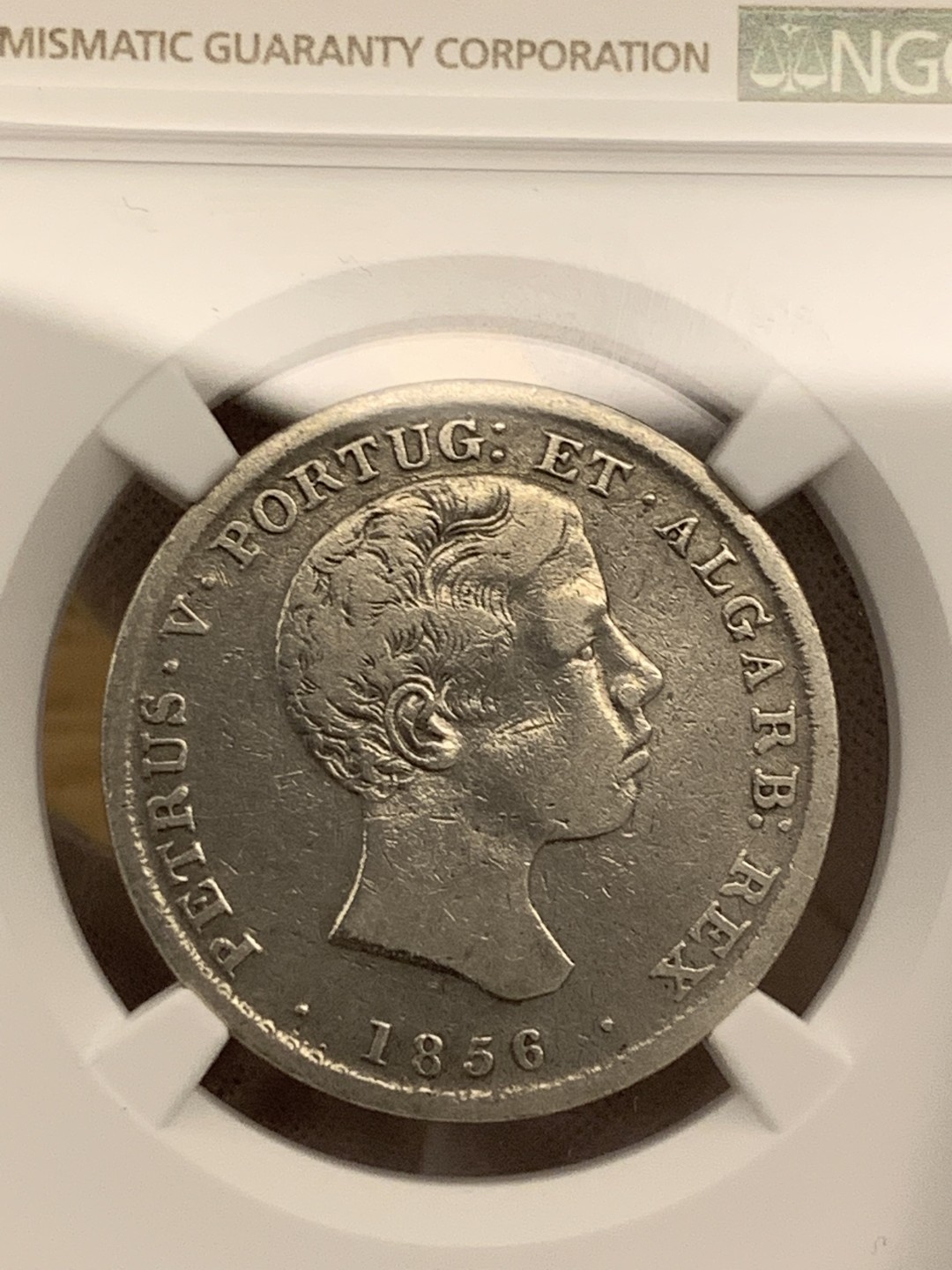 欧陆典藏，“币”定生辉，外币专场第一期 1856年葡萄牙佩德罗五世500瑞斯银币NFC-VFD
