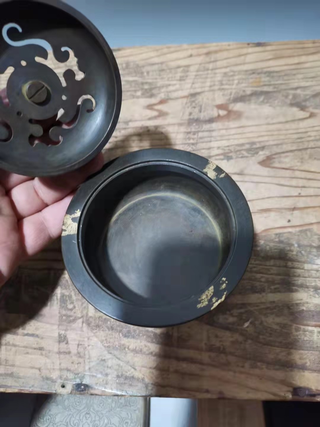 千器雅集—日本回流铜器臻藏 日本回流铜器精品——漆金工艺铜香炉香薰