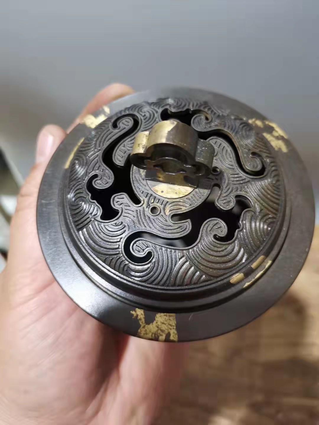 千器雅集—日本回流铜器臻藏 日本回流铜器精品——漆金工艺铜香炉香薰