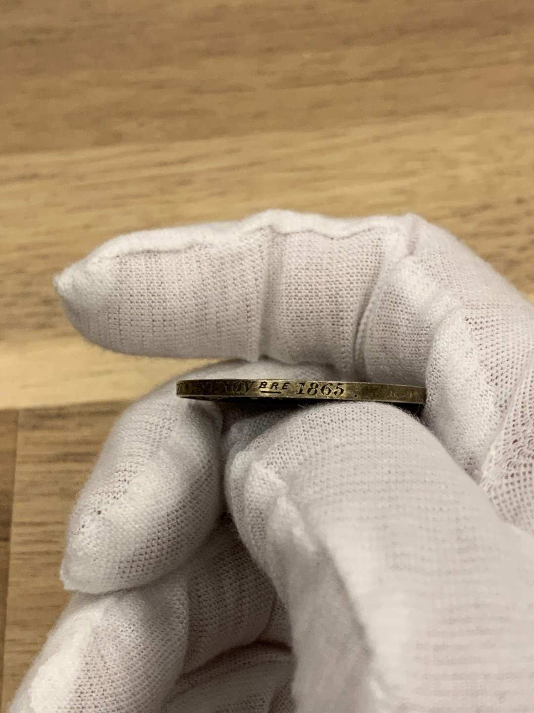 欧陆典藏，“币”定生辉，外币专场第一期 1865年法国纯银婚章 直径：30mm，克重12