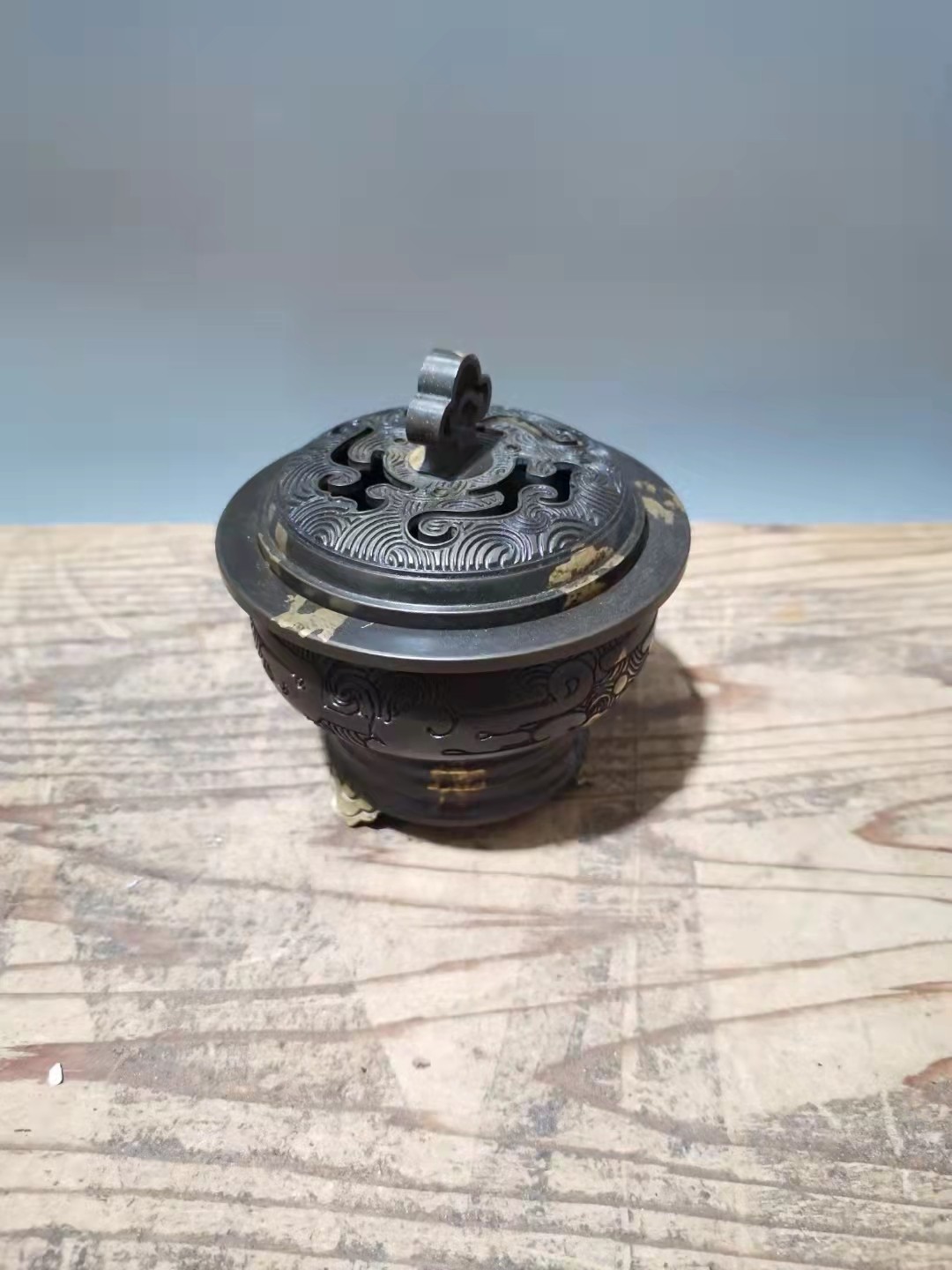 千器雅集—日本回流铜器臻藏 日本回流铜器精品——漆金工艺铜香炉香薰