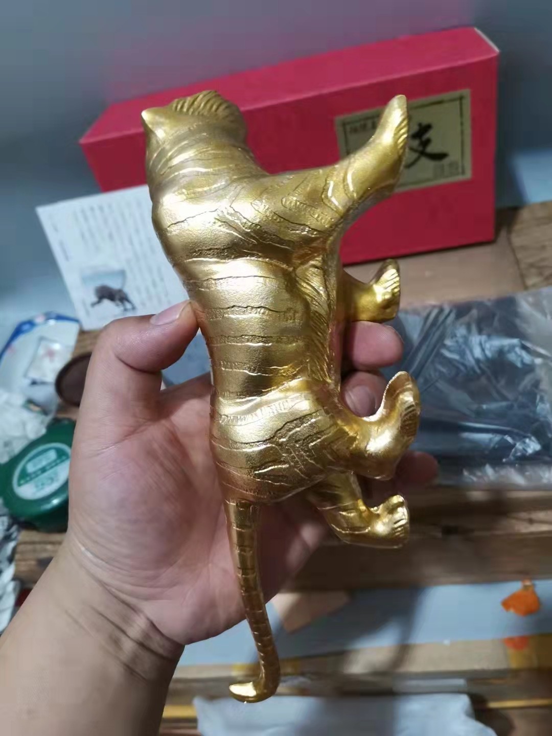 千器雅集—日本回流铜器臻藏 干支生肖铜老虎摆件