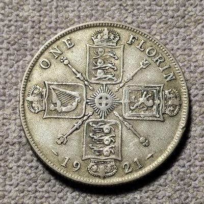 0起1加-纯粹捡漏拍-70场0佣包邮场 - 英国1921年乔五1佛罗林银币