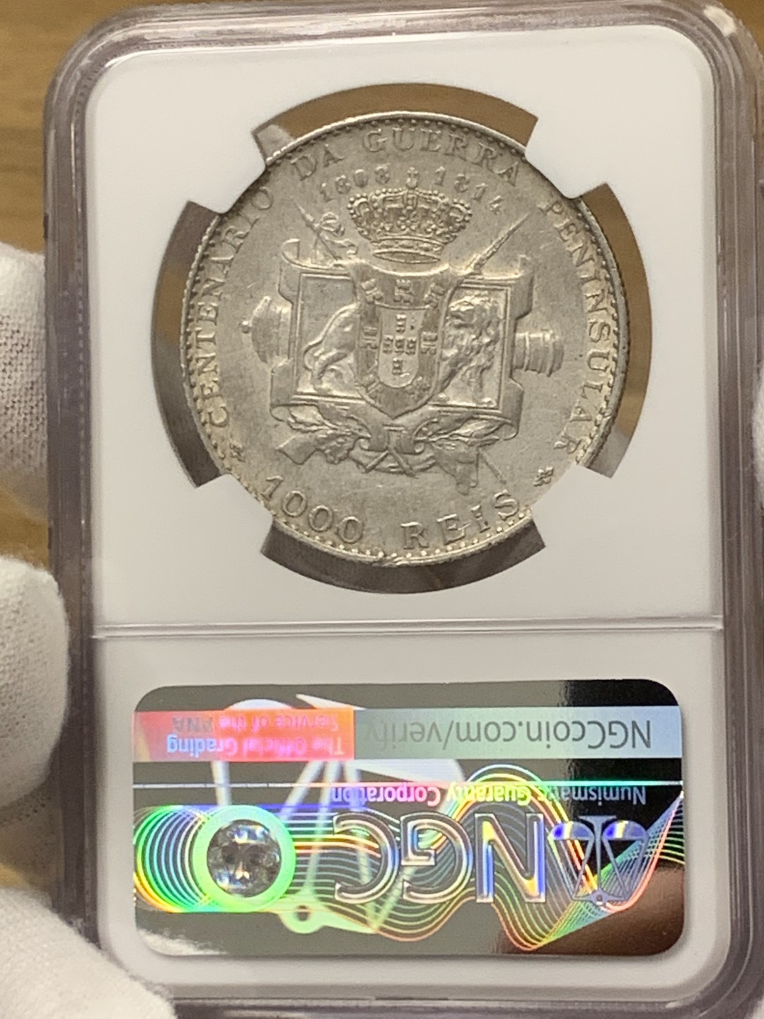 欧陆典藏，“币”定生辉，外币专场第一期 1910年葡萄牙曼努埃尔二世1000瑞斯大银NGC-XFD 少见品