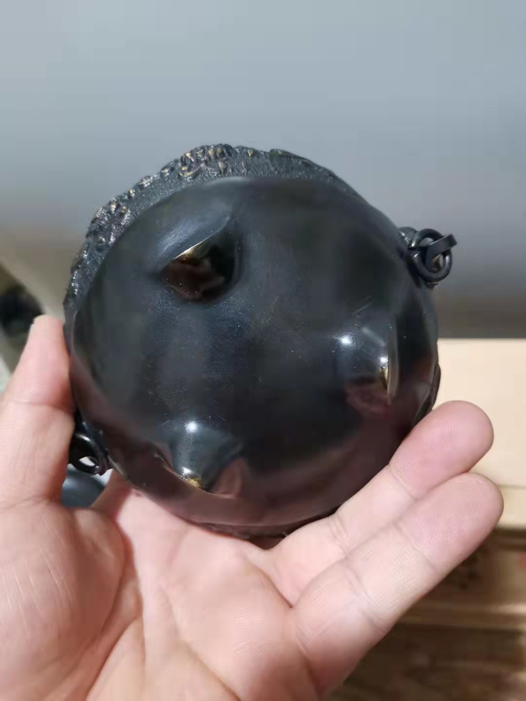 千器雅集—日本回流铜器臻藏 【全品带原盒】日本回流    昭和时期铜器——狻猊摘狮子铜香炉香薰