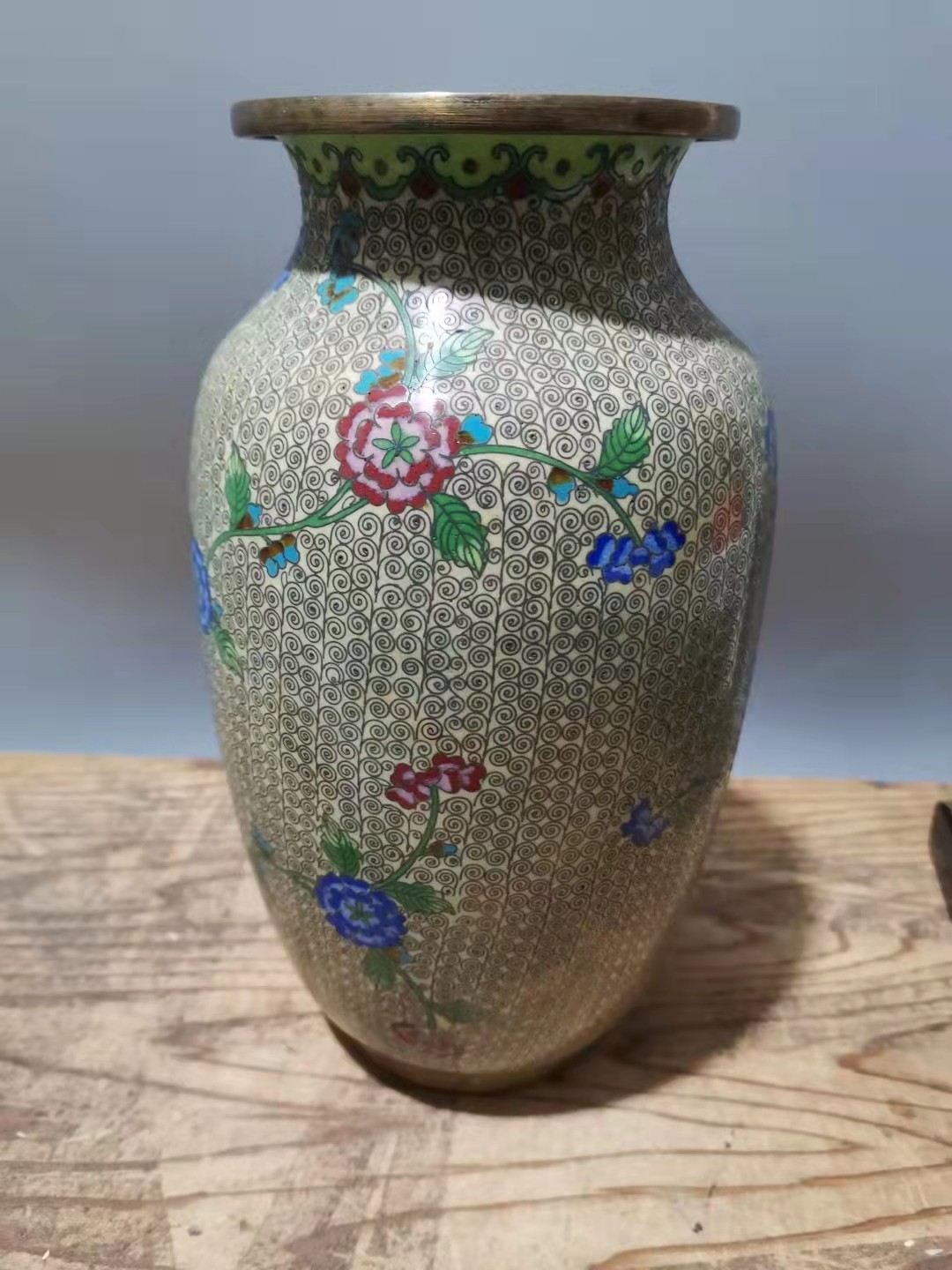 千器雅集—日本回流瓷器臻藏 日本回流民国时期铜胎景泰蓝花瓶