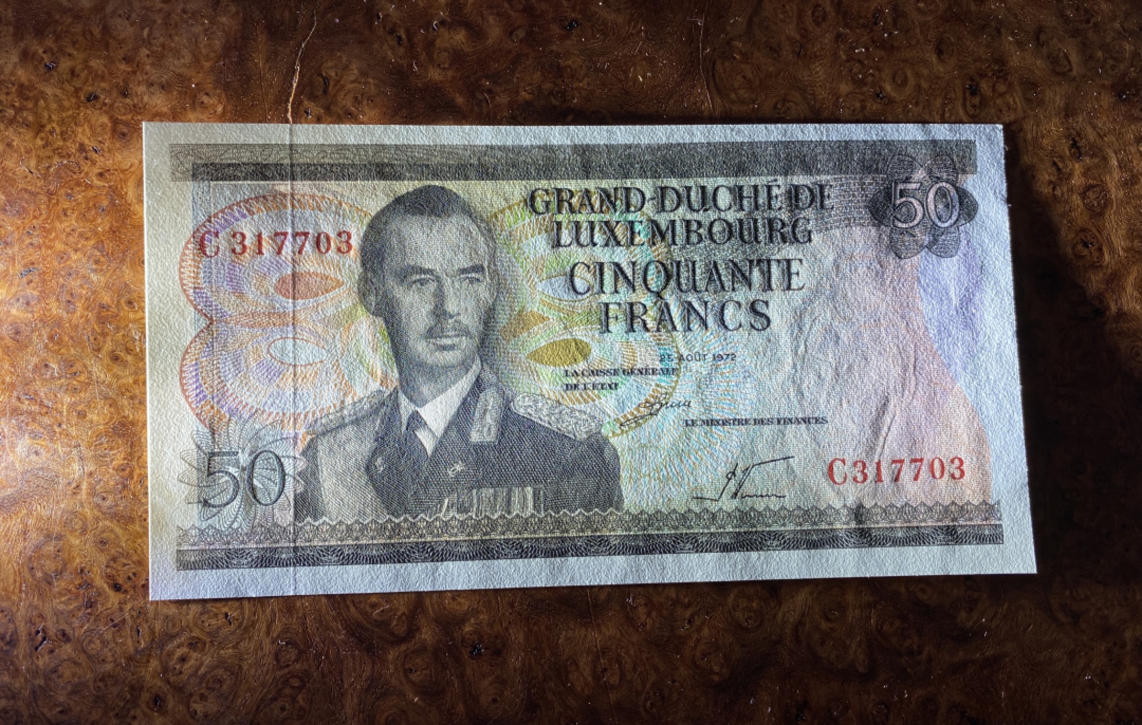 得物拍卖 Chase Auction  第2期 - -世界纸币精粹（二） 卢森堡小全套三张，全新UNC！卢森堡大公 让