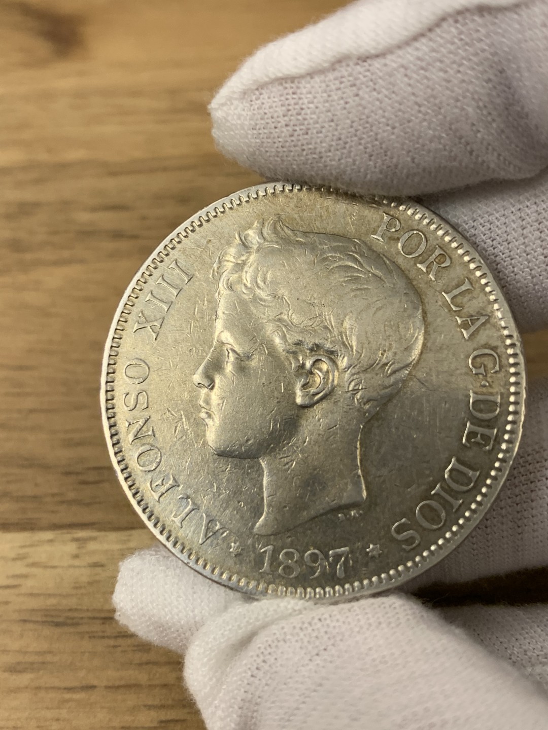 欧陆典藏，“币”定生辉，外币专场第一期 1897年西班牙阿方索十二世5比塞塔