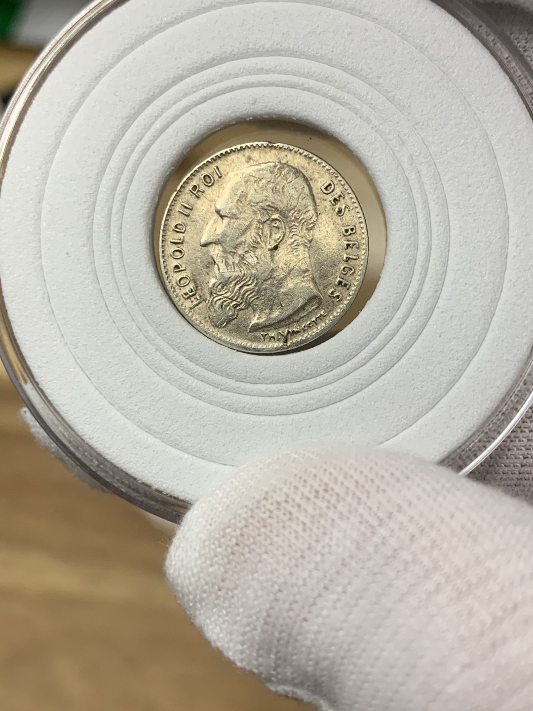 欧陆典藏，“币”定生辉，外币专场第一期 1909年比利时利奥波德二世50分银币 直径：18mm 克重： 2.5