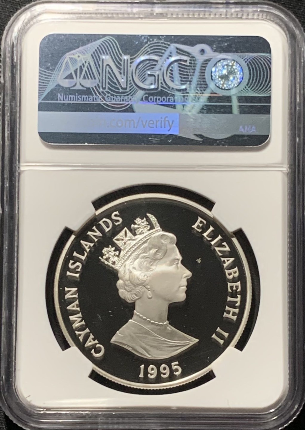 紫瑗钱币——第324期拍卖 开曼群岛 1995年 濒危野生动物 岩鬣蜥 1元 银币 NGC PR69 UC